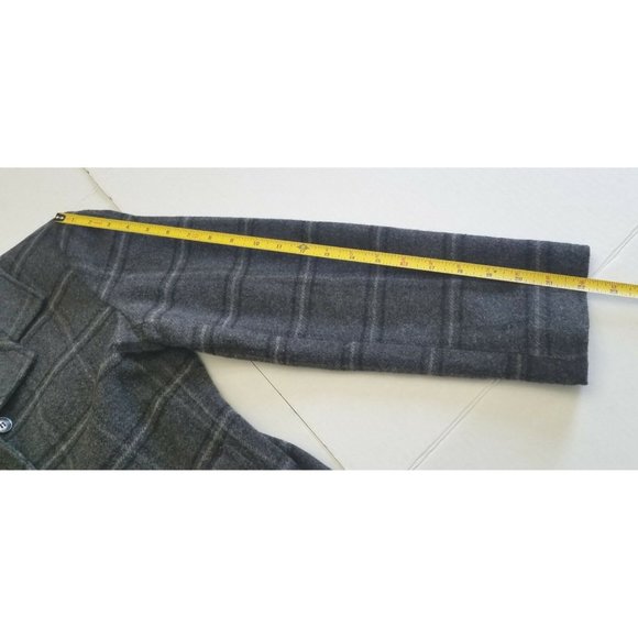 Harris Wallace Jacket Blazer Womens Sz Small Plaid Gray Wool Blend Button Up - Picture 6 of 12